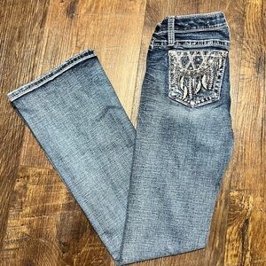 Girls Miss Me Mid-Rise Bootcut Jeans - Size 10 Long